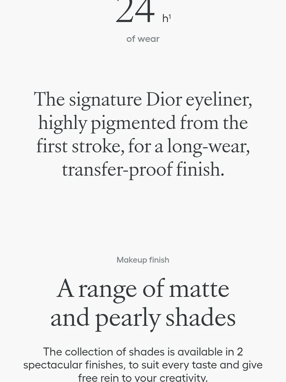 Dior matte application